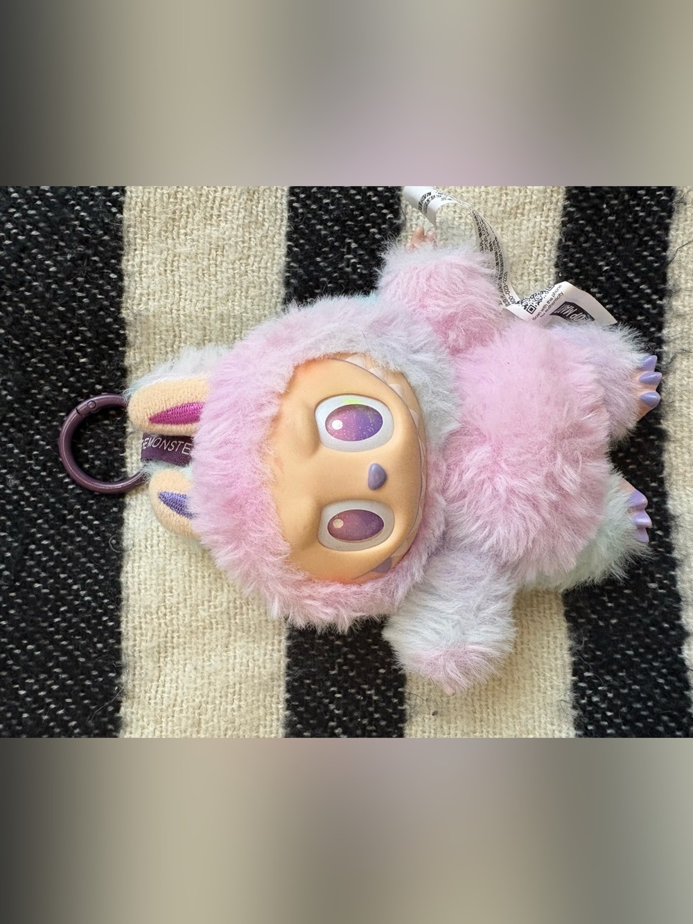 Plush Labubu Monster Keychain - good condition! Bought from pop mart ☁️💖